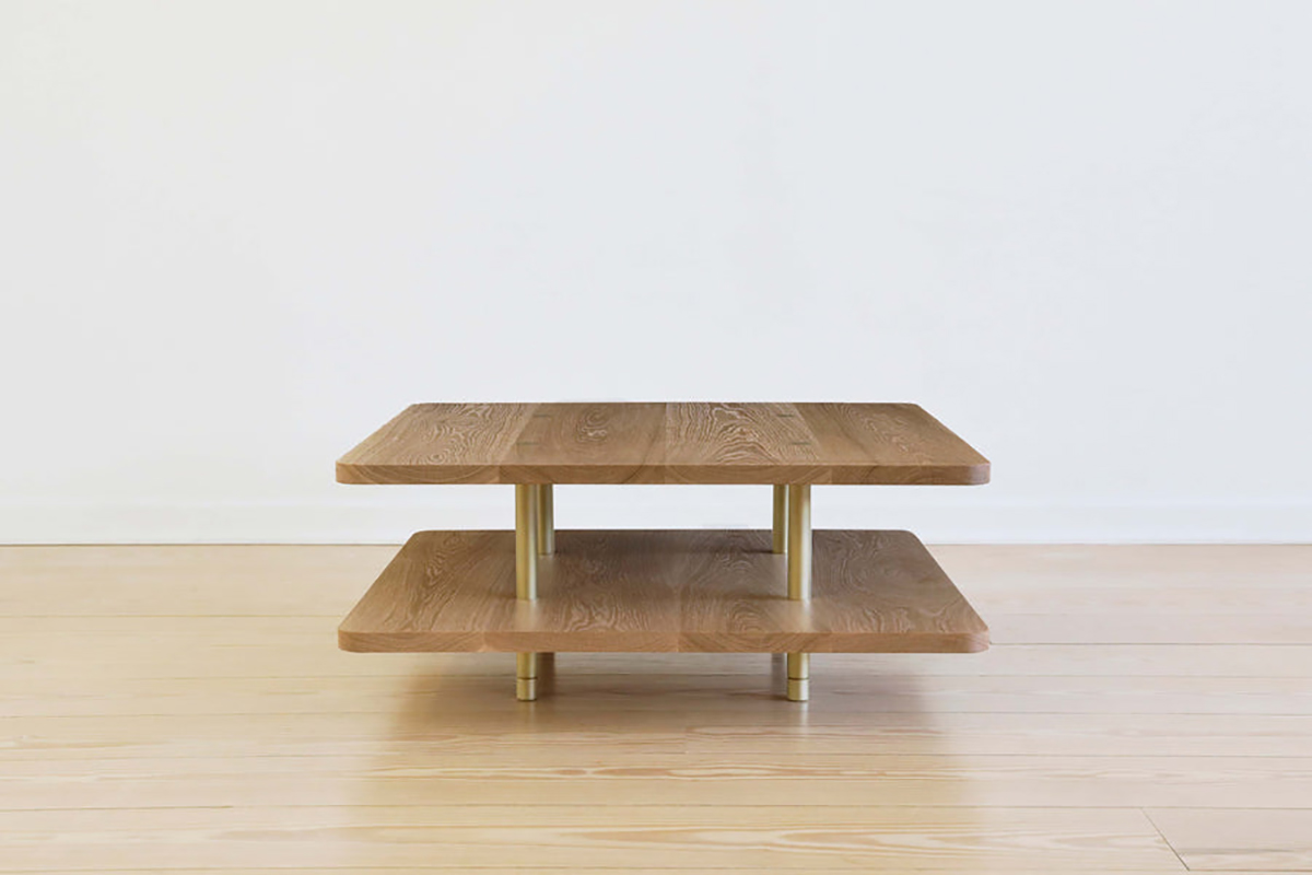 STRATA COFFEE TABLE - TWO TIER/SQUARE/WOOD par Fort Standard