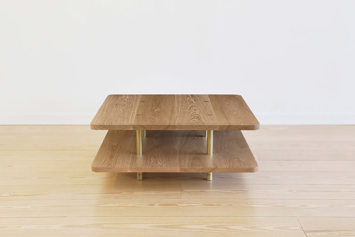 STRATA COFFEE TABLE - TWO TIER/SQUARE/WOOD par Fort Standard