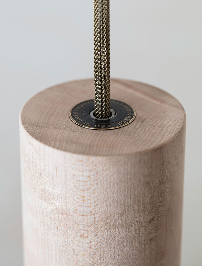 WOOD CYLINDER PENDANT 08 par Allied Maker