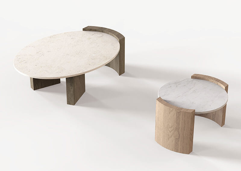 JIA LARGE COFFEE TABLE par Atelier de Troupe