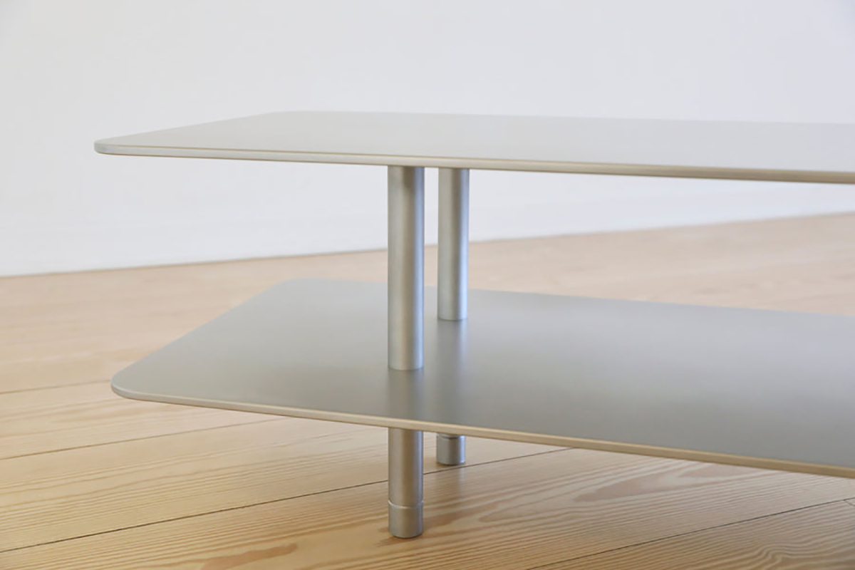 STRATA COFFEE TABLE - TWO TIER/SQUARE/METAL par Fort Standard
