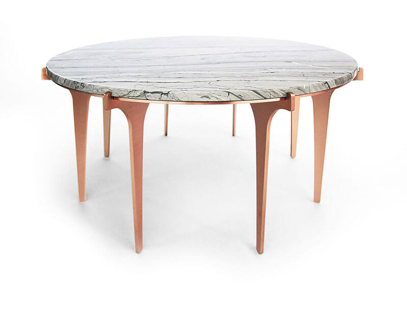 PRONG ROUND COFFEE TABLE par Gabriel Scott