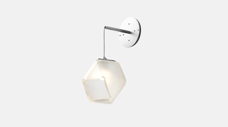 WELLES DOUBLE BLOWN GLASS HANGING SCONCE par Gabriel Scott