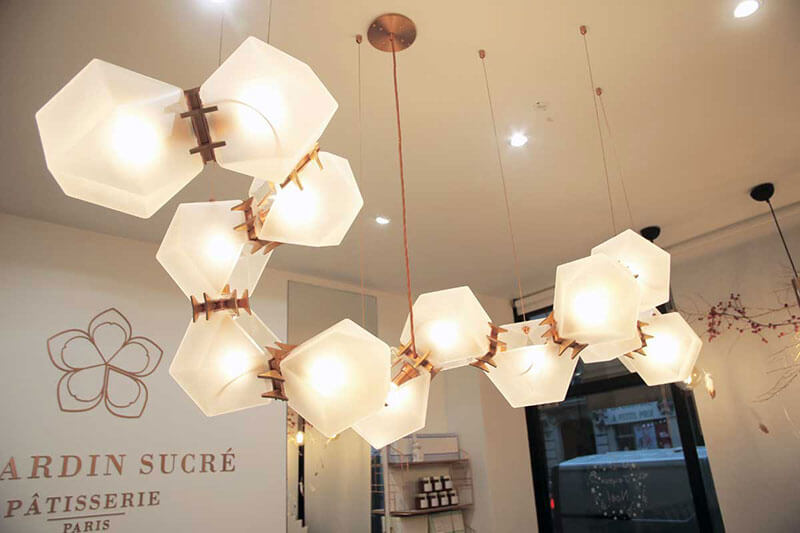 WELLES GLASS LONG CHANDELIER par Gabriel Scott