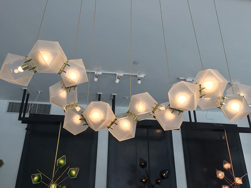 WELLES GLASS LONG CHANDELIER par Gabriel Scott