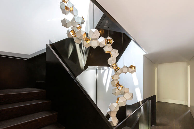 WELLES GLASS LONG CHANDELIER par Gabriel Scott