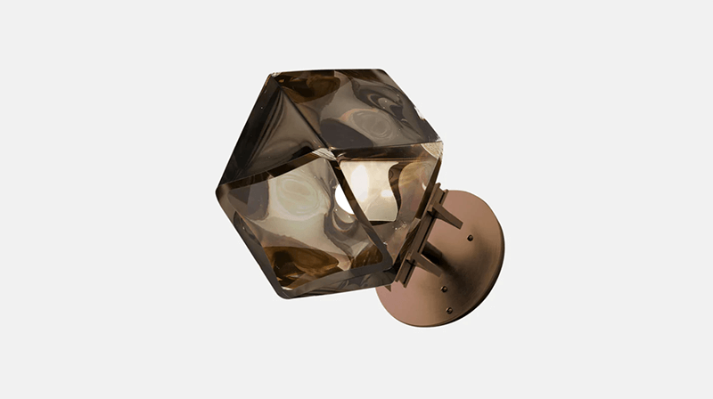WELLES GLASS SINGLE WALL SCONCE par Gabriel Scott