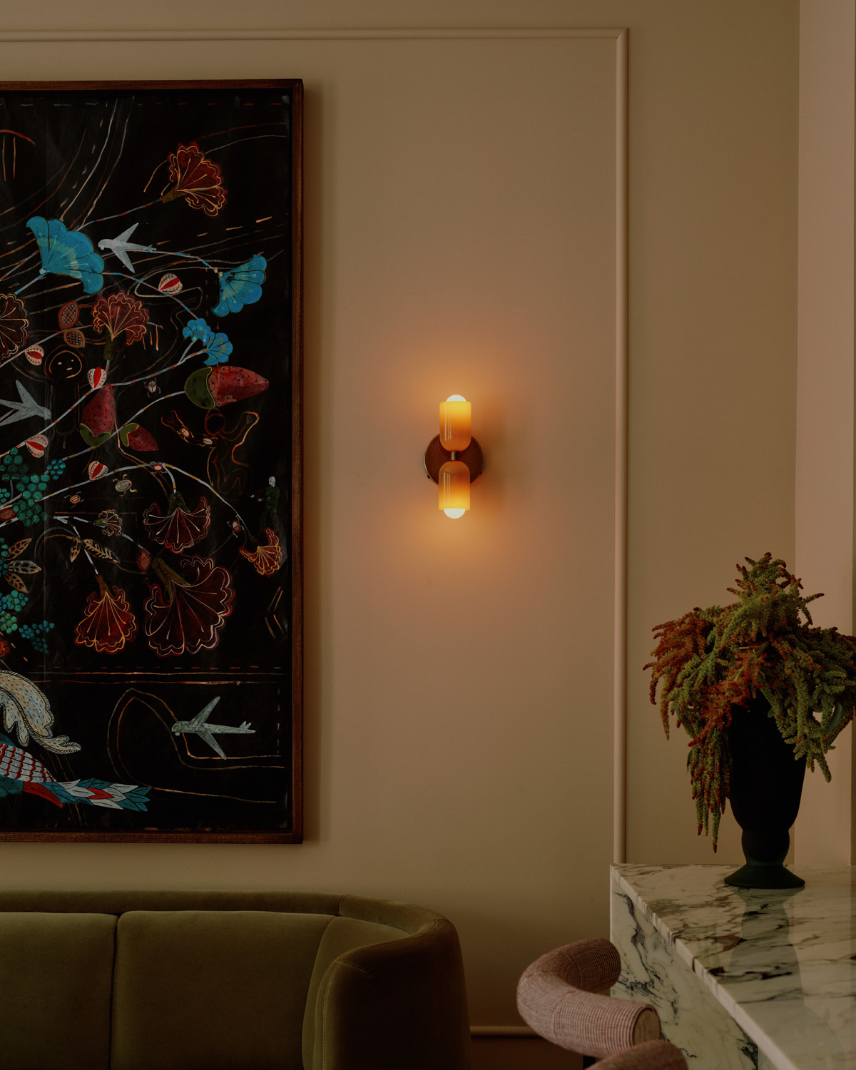 CHROMATIC GLASS UP DOWN SCONCE par IN COMMON WITH