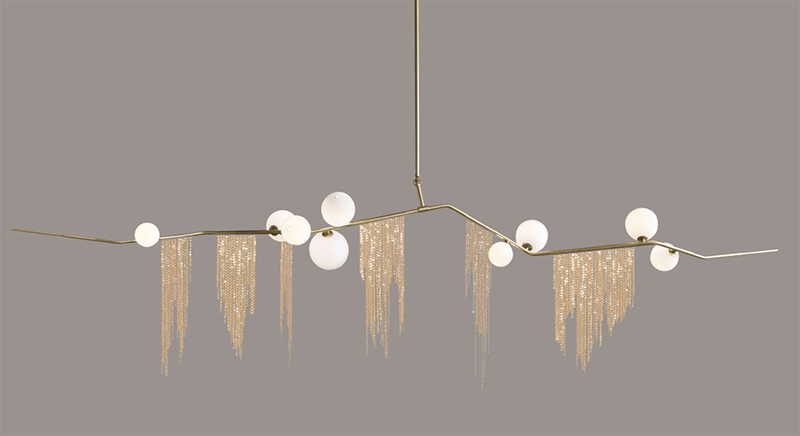 GLOBE CHERRY BOMB FRINGE CHANDELIER CBF.09.03 par Lindsey Adelman