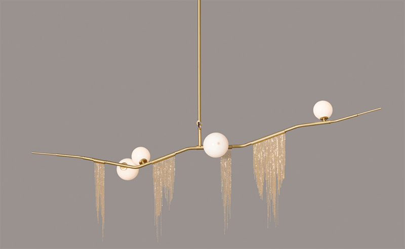 GLOBE CHERRY BOMB FRINGE CHANDELIER CBF.04.01 par Lindsey Adelman