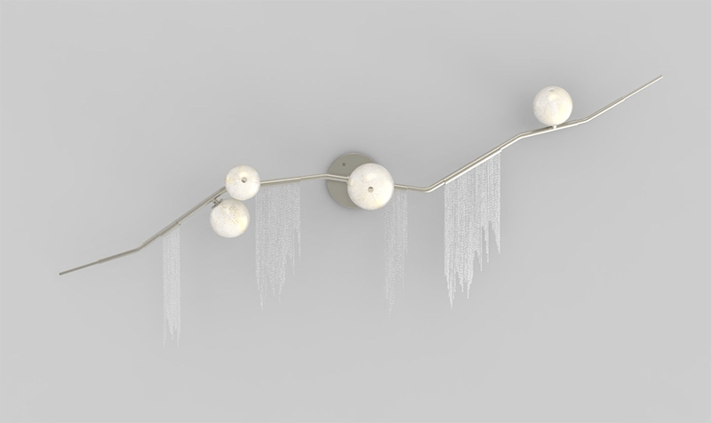 GLOBE CHERRY BOMB FRINGE FLUSH MOUNT CBF.04.02 par Lindsey Adelman