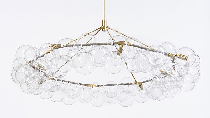 WREATH BUBBLE CHANDELIER par Pelle