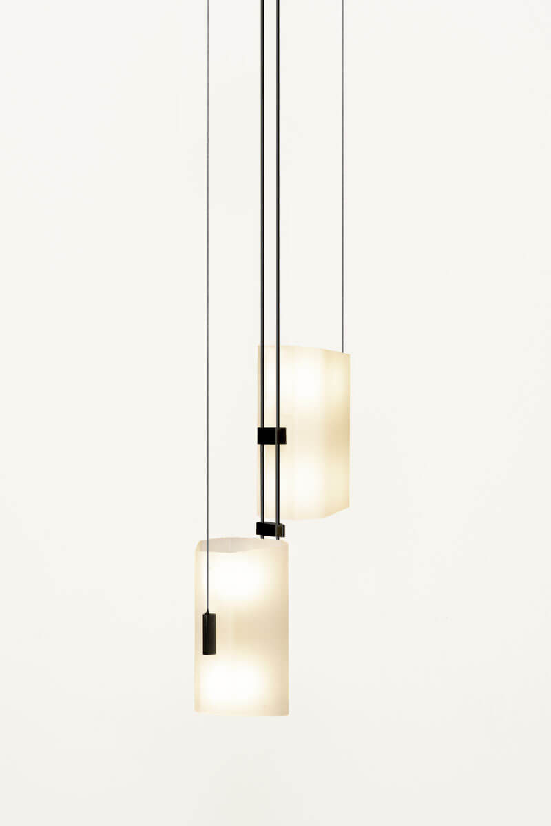CLOCHE DOUBLE PENDANTS par Atelier de Troupe