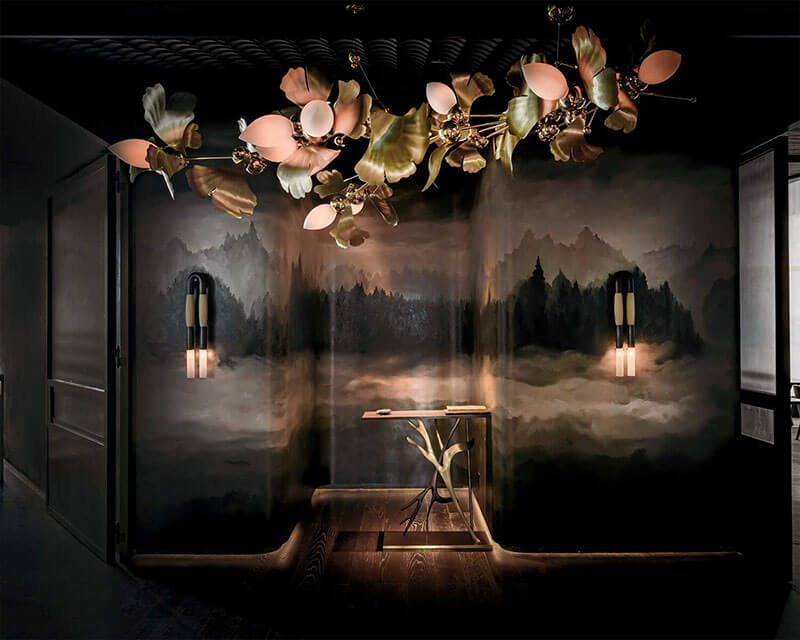 GINKGO BLOSSOM 13 CHANDELIER par Rosie Li