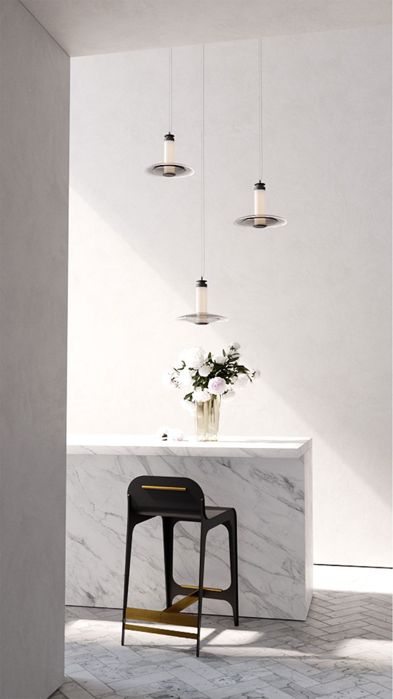 LUNA A SMALL DISC PENDANT par Gabriel Scott