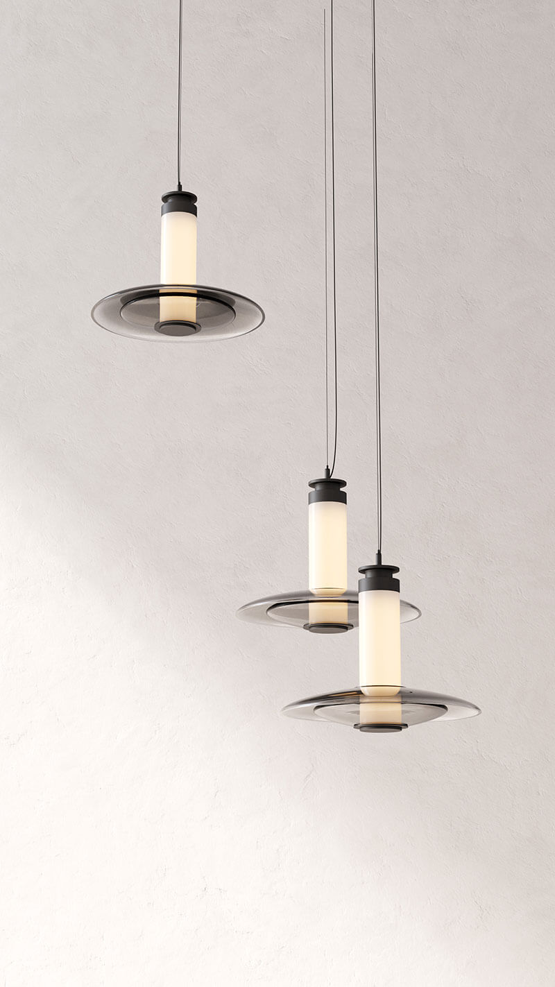 LUNA A SMALL DISC PENDANT par Gabriel Scott