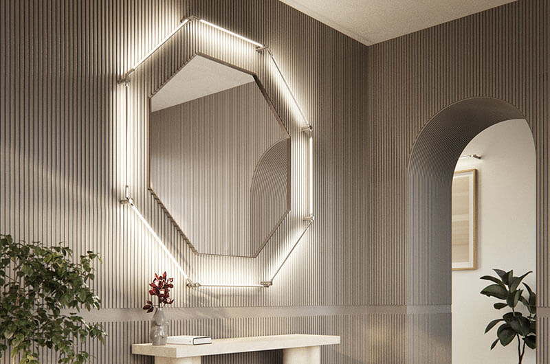 THIN PRIMARIES WALL-MOUNTED OCTOGON par Juniper