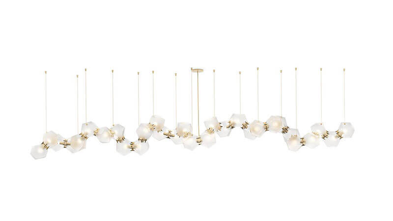 WELLES GLASS LONG CHANDELIER par Gabriel Scott