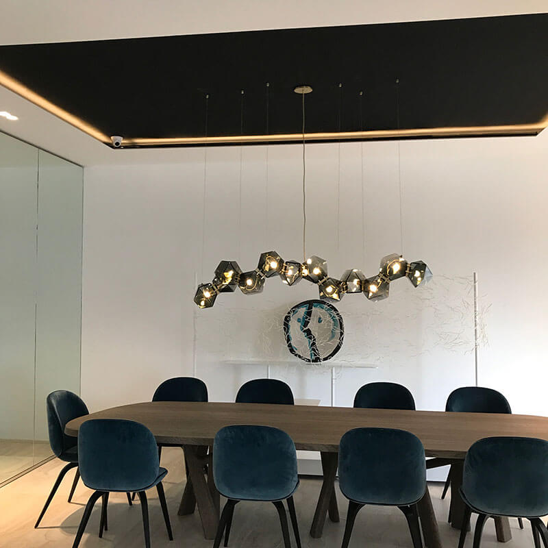 WELLES GLASS LONG CHANDELIER par Gabriel Scott