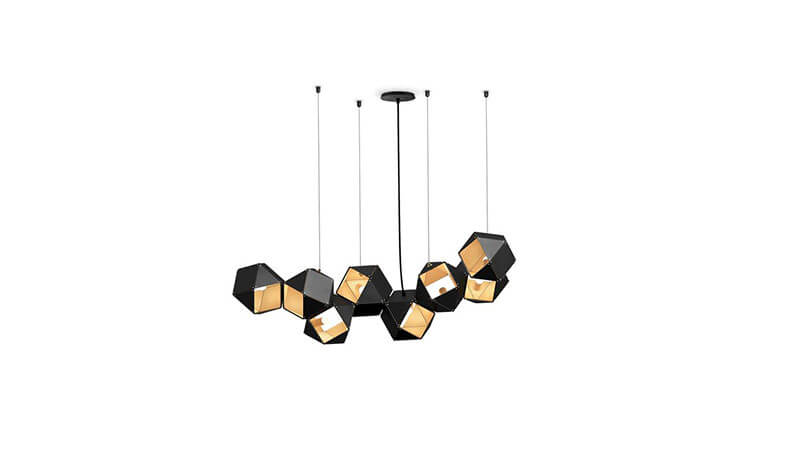 WELLES STEEL LONG CHANDELIER par Gabriel Scott