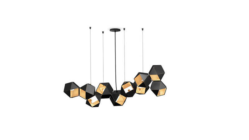 WELLES STEEL LONG CHANDELIER par Gabriel Scott