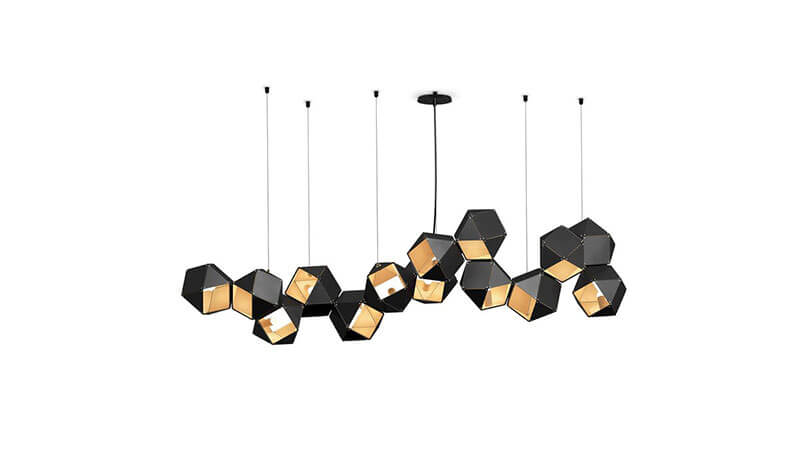 WELLES STEEL LONG CHANDELIER par Gabriel Scott