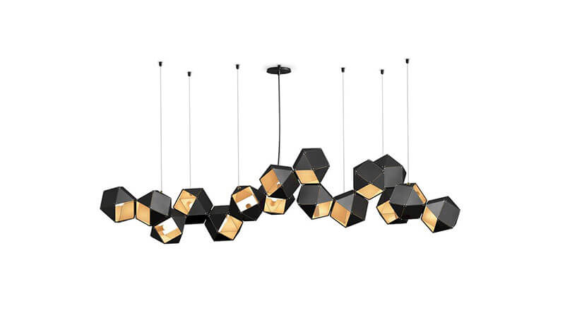 WELLES STEEL LONG CHANDELIER par Gabriel Scott