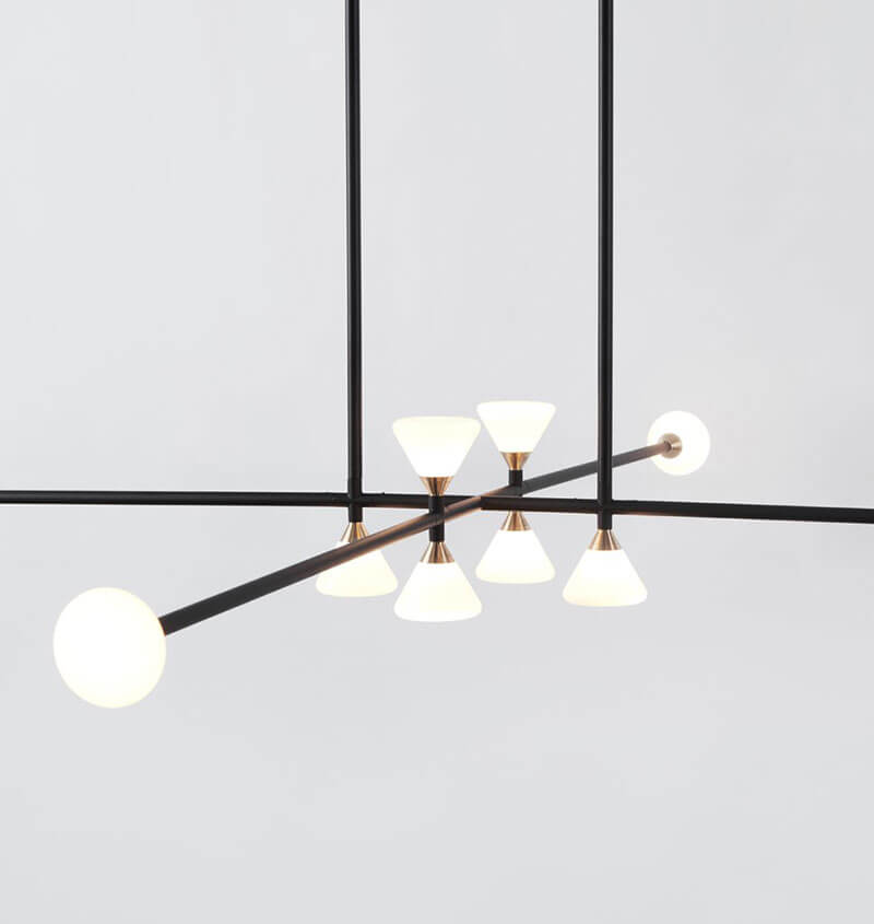 APOLLO CHANDELIER - 10 LIGHTS - HORIZONTAL par Roll & Hill