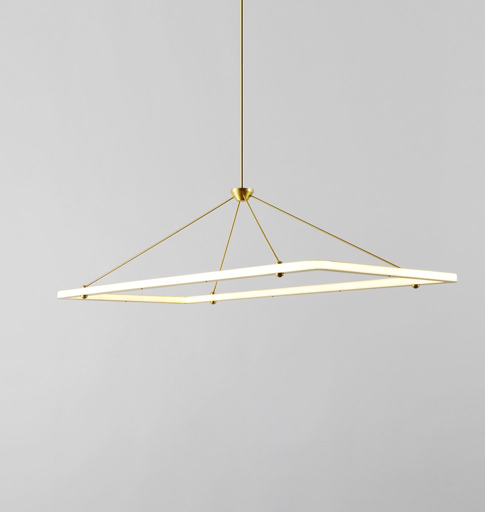 HALO RECTANGLE PENDANT par Roll & Hill
