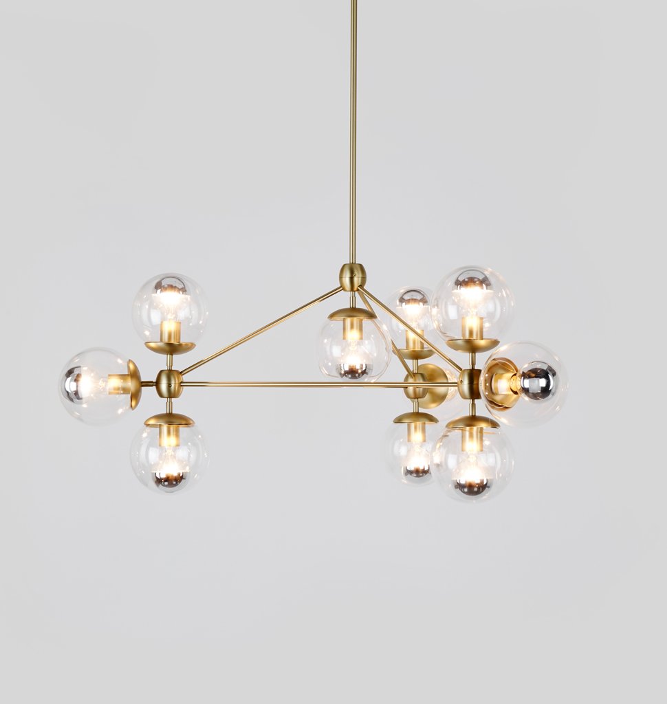 MODO CHANDELIER 10 GLOBES par Roll & Hill