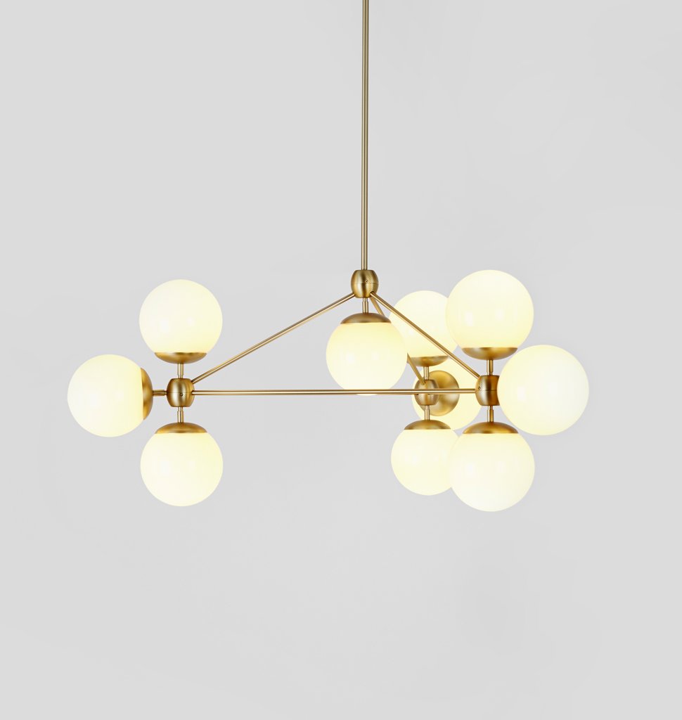 MODO CHANDELIER 10 GLOBES par Roll & Hill