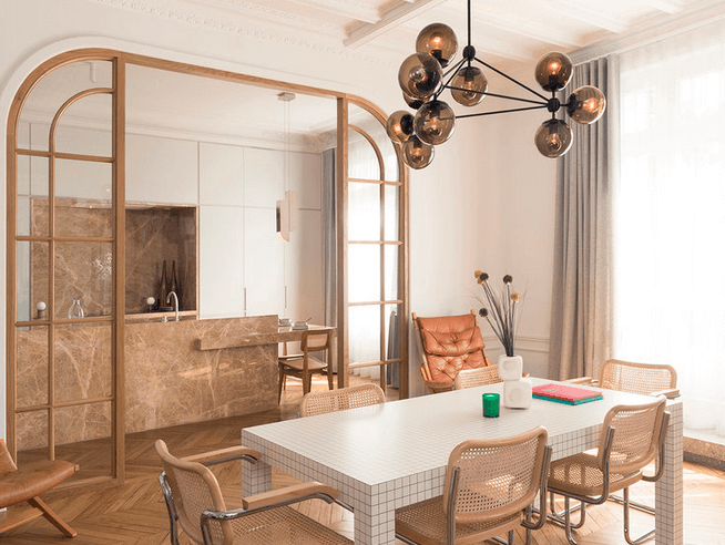 MODO CHANDELIER 10 GLOBES par Roll & Hill