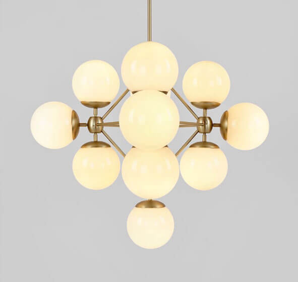 MODO CHANDELIER DIAMANT 13 GLOBES par Roll & Hill