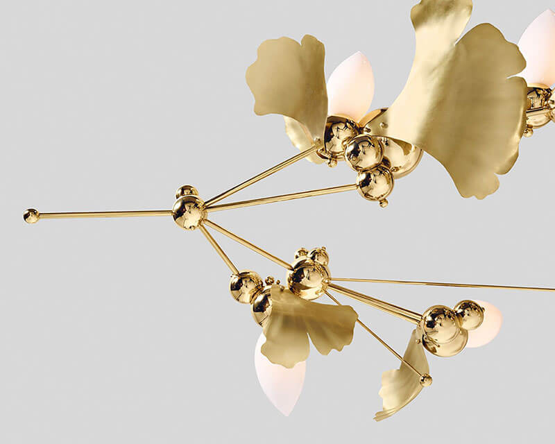 GINKGO BLOSSOM 13 CHANDELIER par Rosie Li