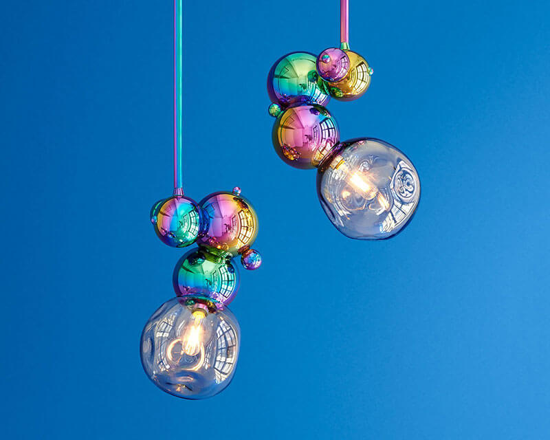 RAINBOW BUBBLY 01 PENDANT WITH GLASS par Rosie Li