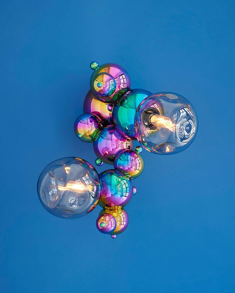 RAINBOW BUBBLY 02 WALLMOUNT WITH GLASS par Rosie Li