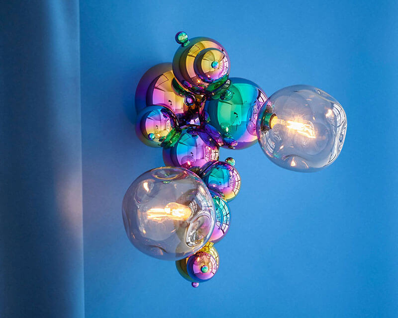 RAINBOW BUBBLY 02 WALLMOUNT WITH GLASS par Rosie Li