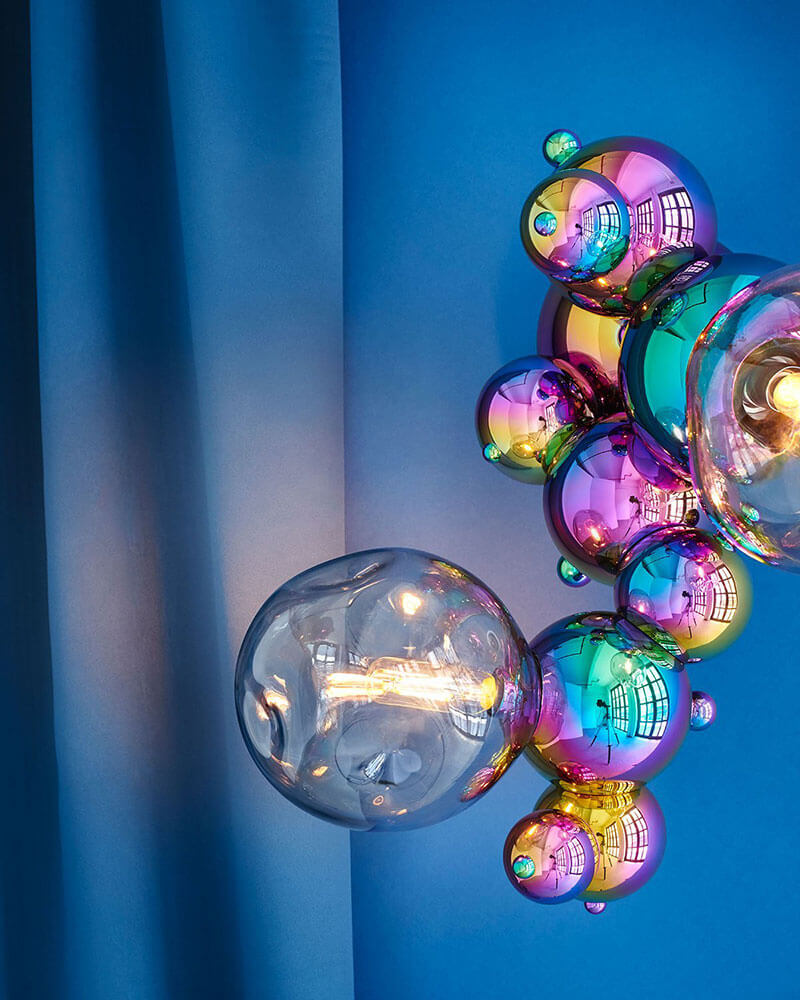 RAINBOW BUBBLY 02 WALLMOUNT WITH GLASS par Rosie Li