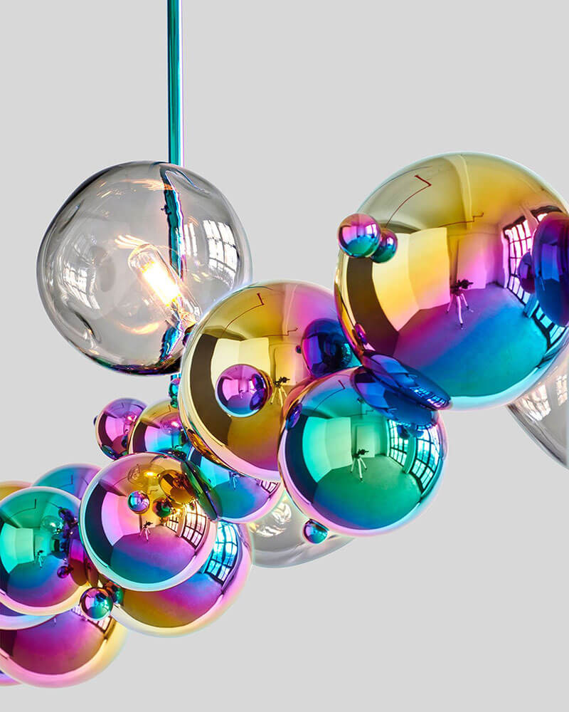 RAINBOW BUBBLY 04 CHANDELIER WITH GLASS par Rosie Li