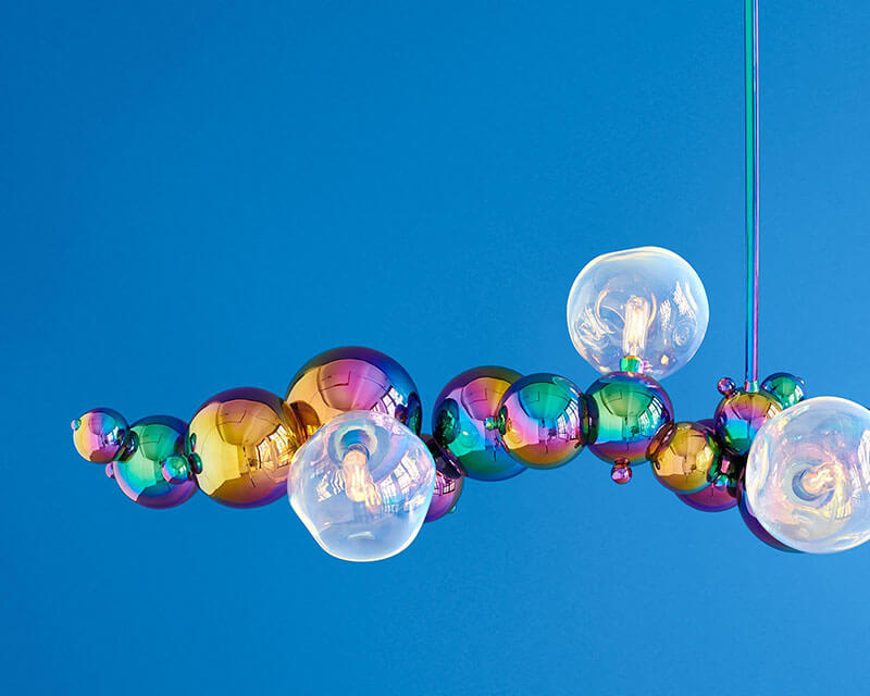 RAINBOW BUBBLY 04 CHANDELIER WITH GLASS par Rosie Li